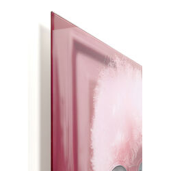 Glasbild Pink Poodle 80x120cm