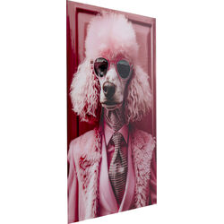 Glasbild Pink Poodle 80x120cm
