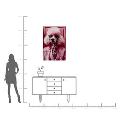 Glasbild Pink Poodle 80x120cm