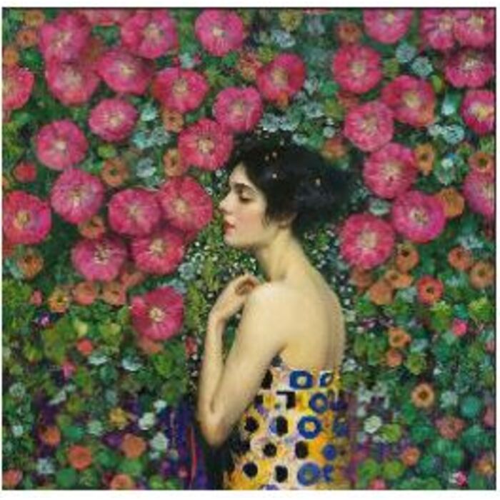 Glasbild Art Nouveau Fleur 120x120cm