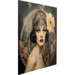 Glasbild Muse Art Nouveau 100x100cm