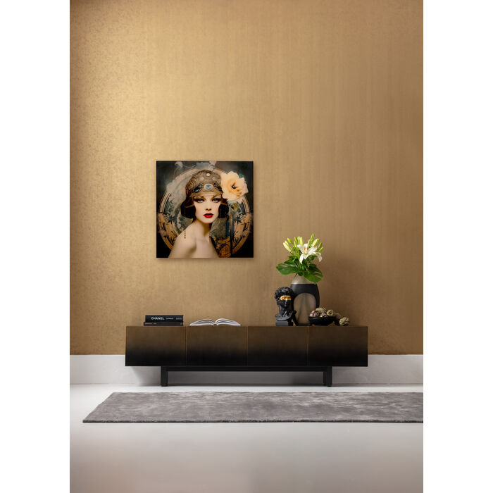 Glasbild Muse Art Nouveau 100x100cm