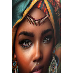 Glasbild Muse Peacock 100x100cm