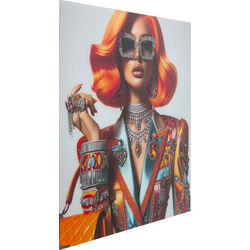 Glasbild Muse Posh 100x100cm