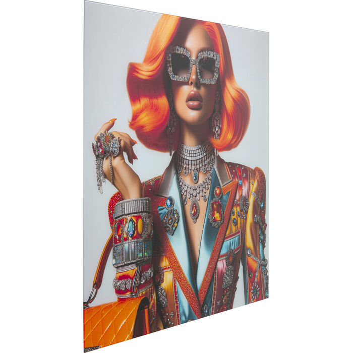 Glasbild Muse Posh 100x100cm