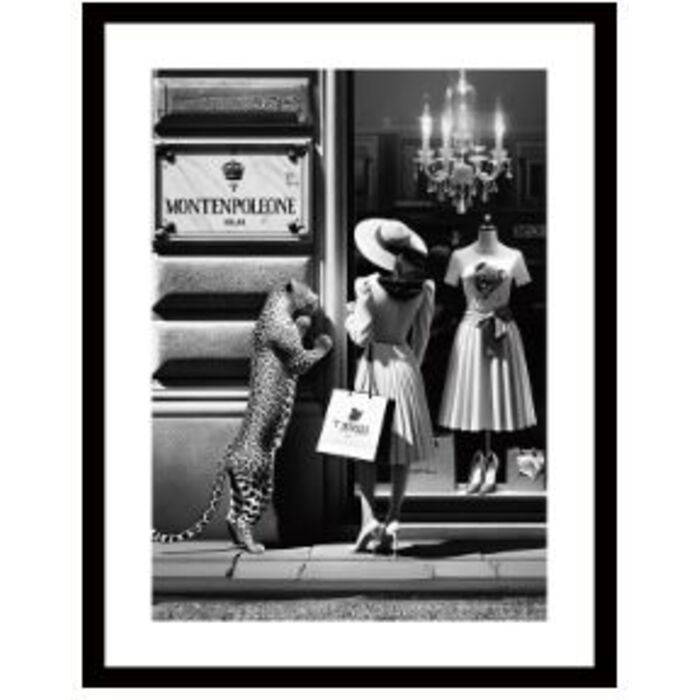 Gerahmtes Bild Window Shopping 80x120cm