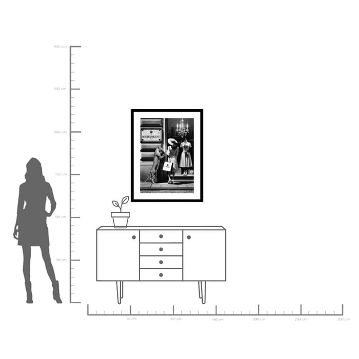 Gerahmtes Bild Window Shopping 80x120cm