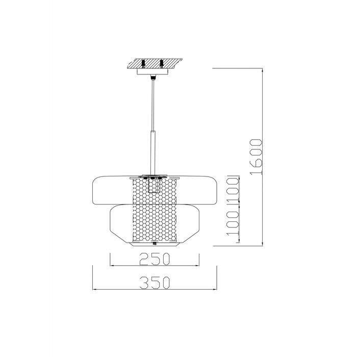 Pendant Lamp Arcadia Amber Ø34cm