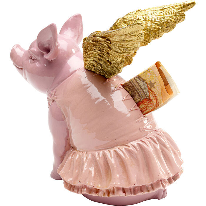 Spardose Flying Pig Pink 17cm