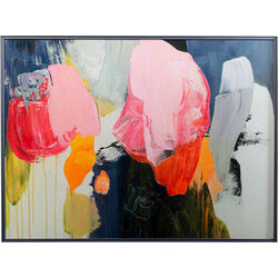 57724 - Gerahmtes Bild Abstract High Gloss Pink 160x120cm