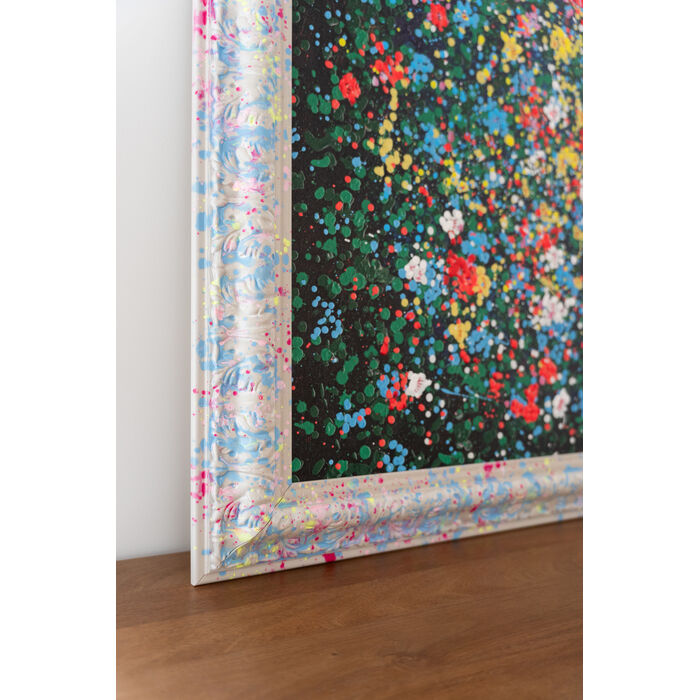 Framed Picture Floating Flower Market 150x100cm