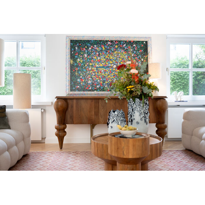 Framed Picture Floating Flower Market 150x100cm