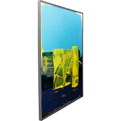 Gerahmtes Bild Abstract High Gloss Blau 120x160cm