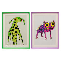 57734 - Gerahmtes Bild Fantasy Pet 32x42cm (2/Set)