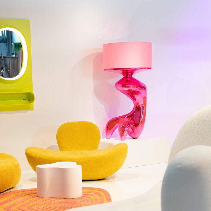 Stehleuchte Erosia Pink 157cm