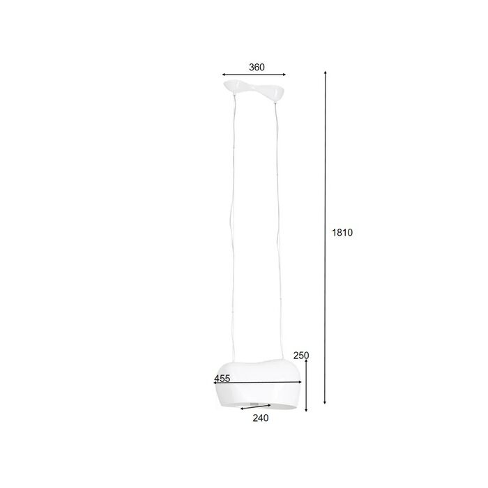 Hängeleuchte Cloud Beam Double Weiß 50cm