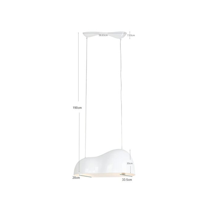 Hängeleuchte Cloud Beam Double Silber 70cm