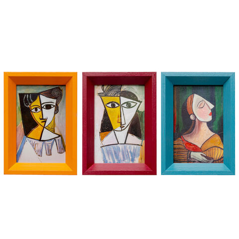 Framed Picture Portrait Cubism 13x18cm (3/Set)