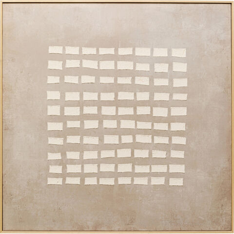 Cuadro lienzo Art Row Beige 100x100cm