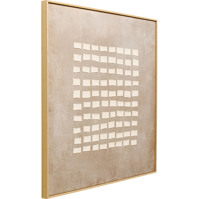 Leinwandbild Art Row Beige 100x100cm