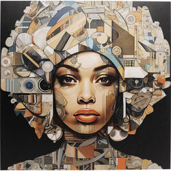 57827 - Glasbild 3D Art Geo Woman 80x80cm