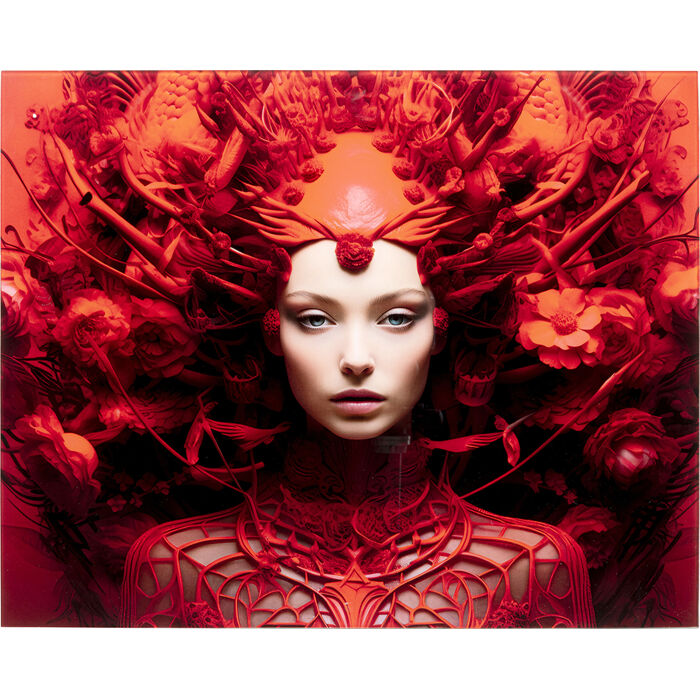 Glasbild Red All Over 50x40cm