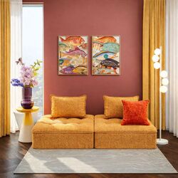 57869 - Gerahmtes Bild Fish Meeting (2/Set)