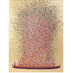 57870 - Leinwandbild Flower Boat Gold Pink 40x50cm