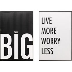 57877 - Gerahmtes Bild Big Live More  (2/Set)