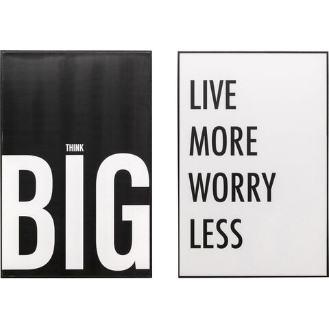 Framed Picture Big Live More (2/Set)