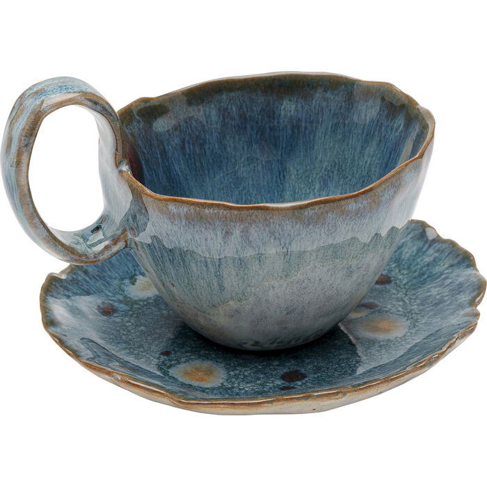 Tasse mit Untertasse Mina Blau