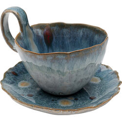 Tasse mit Untertasse Mina Blau