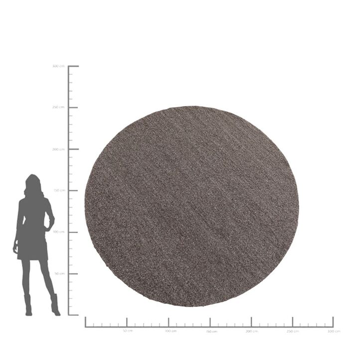 Carpet Boucara Grey/Brown Ø250cm