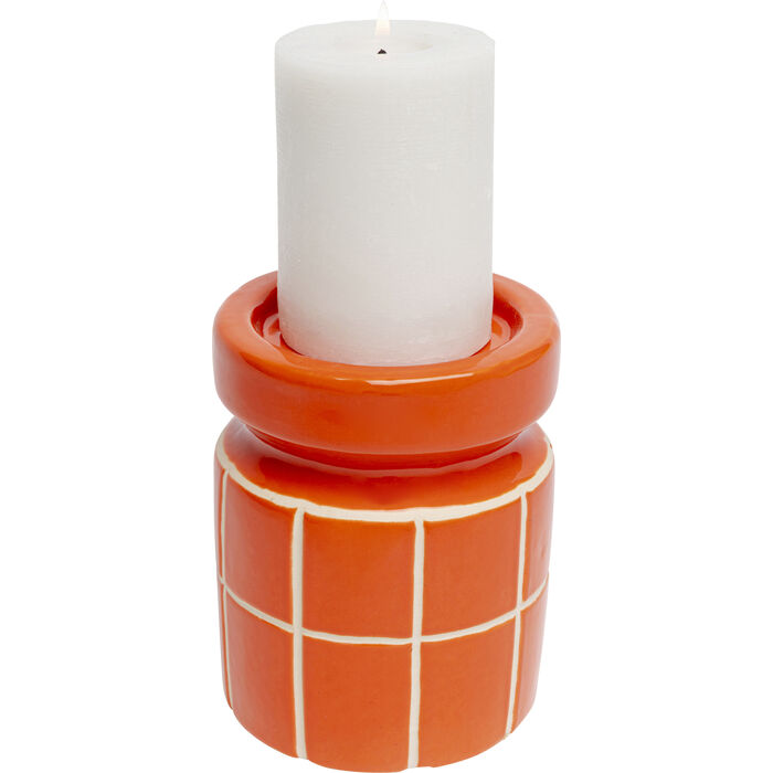Kerzenständer Bliss Tile Orange 14cm