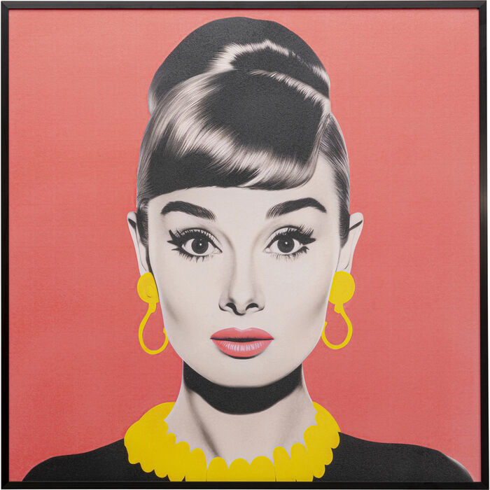 Gerahmtes Bild Diva Brunette 60x60cm