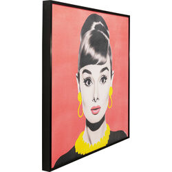 Gerahmtes Bild Diva Brunette 60x60cm