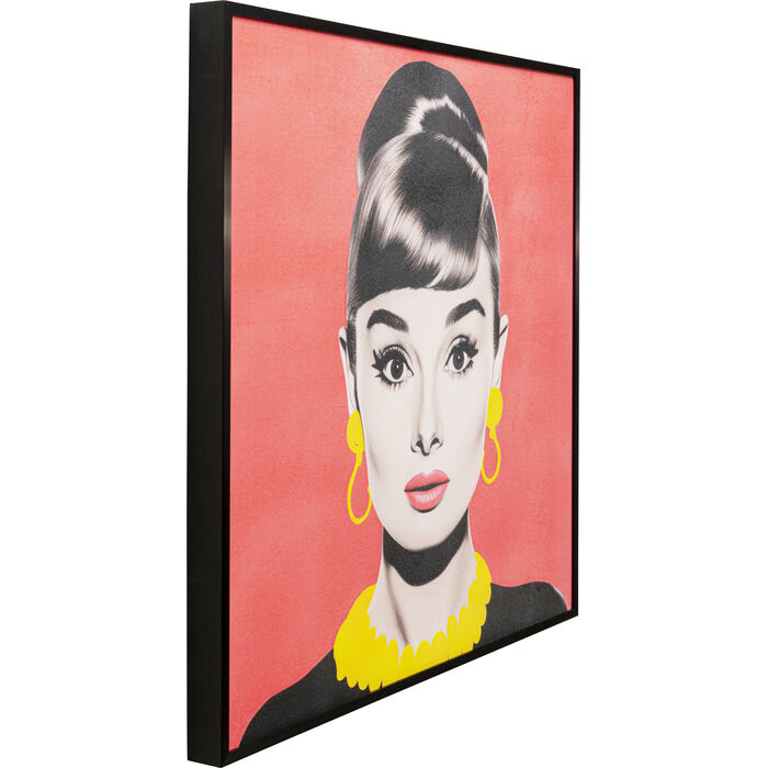 Gerahmtes Bild Diva Brunette 60x60cm