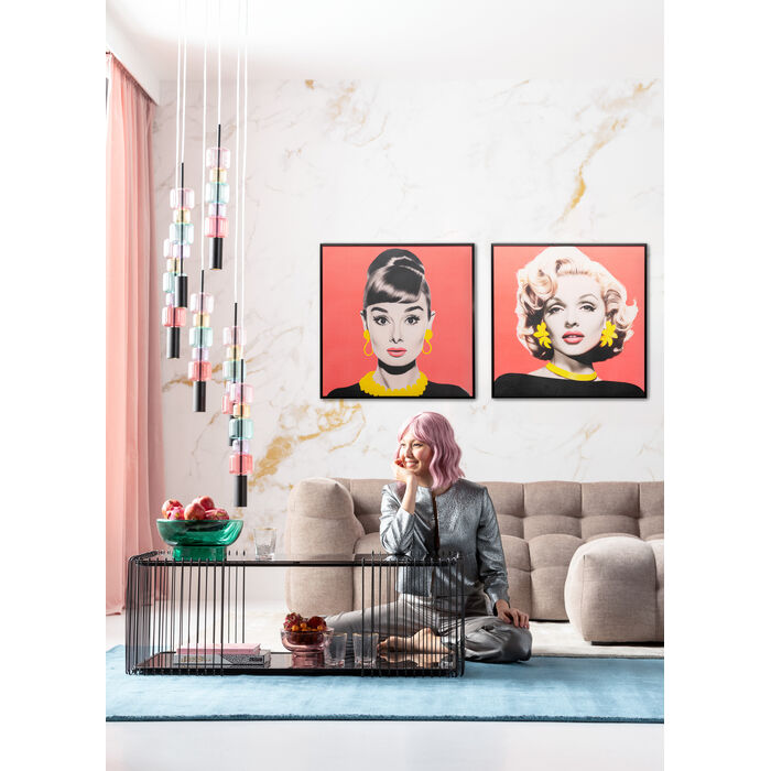 Gerahmtes Bild Diva Brunette 60x60cm