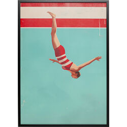 57989 - Gerahmtes Bild Jumping Girl Down 103x73cm