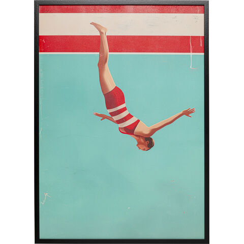 Cuadro Enmarcado Jumping Girl Down 103x73cm