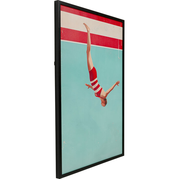 Gerahmtes Bild Jumping Girl Down 103x73cm