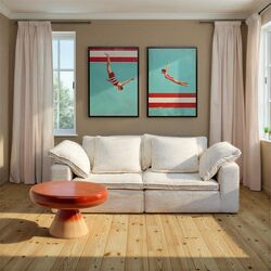 57993 - Gerahmtes Bild Jumping Girl Up 103x73cm