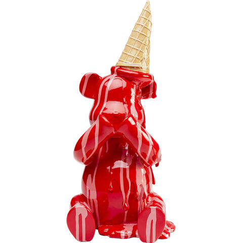 Figura Deco Sitting Gelato Bear Rojo 37cm