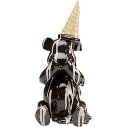 58004 - Deko Figur Sitting Gelato Bear Schwarz 37cm