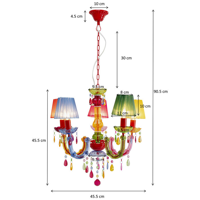 Pendant Lamp Starlight Shade 5-Branched