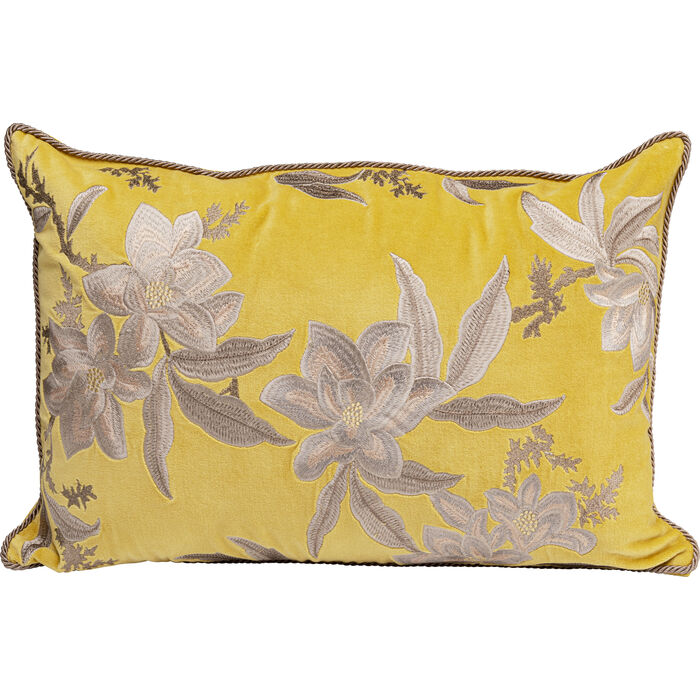Cushion Lovely Flowers Yellow 60x40cm