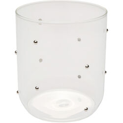 58020 - Wasserglas Glam Dots Silber 9cm