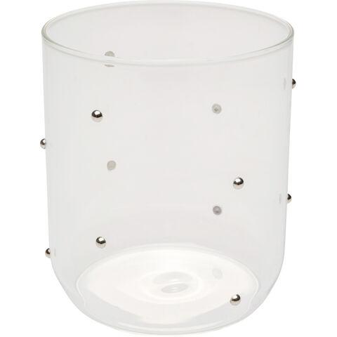 Vaso agua Glam Dots Plateado 9cm