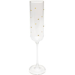 58022 - Sektglas Glam Dots Gold 25cm