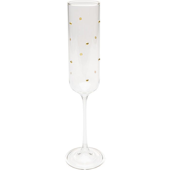 Sektglas Glam Dots Gold 25cm